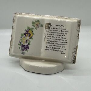 The Lords Prayer Flower Vase Ceramic Vintage